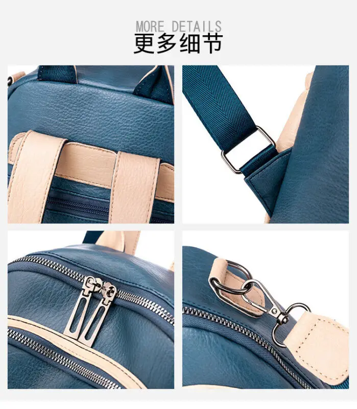 

Women Girls Ladies Backpack Travel Shoulder Bag PU Leather Rucksack Handbag NEW