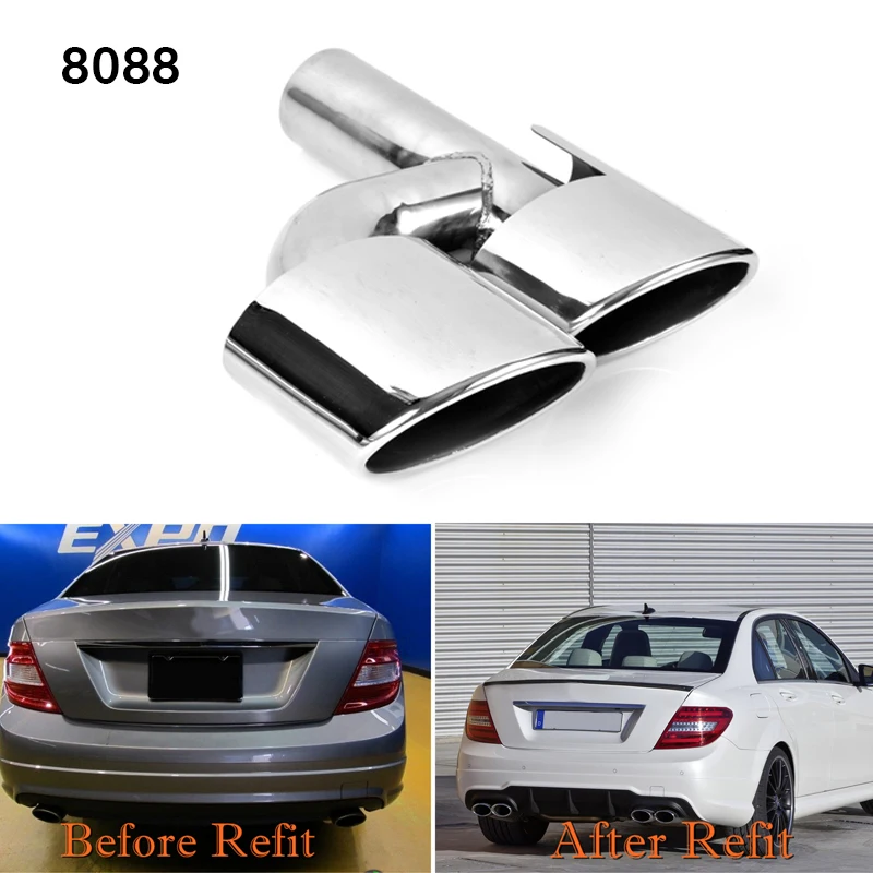 2pcs/set Hot! FOR Mercedes Benz AMG C63 C65 W204 exhaust Muffler Tip Stainless Steel Pipe | Автомобили и мотоциклы