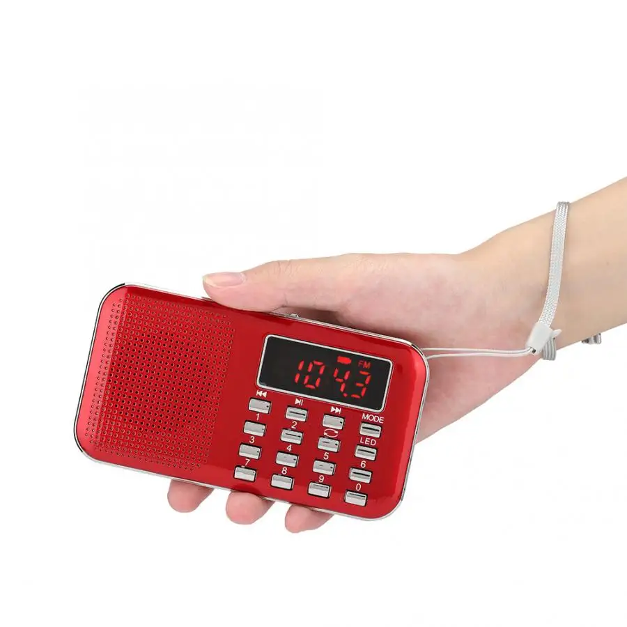 Портативный цифровой FM/AM радио mp3 плеер мультимедийный динамик с фонариком