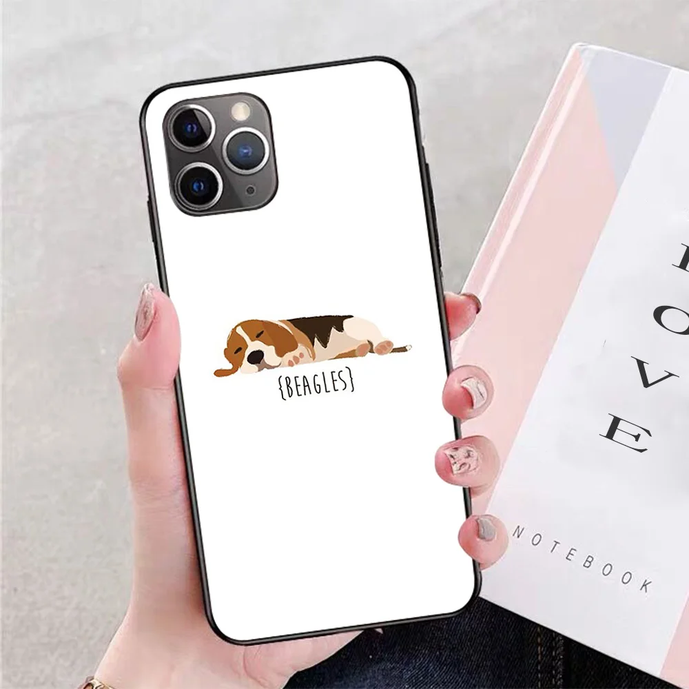 

For iPhone Beagles Soft TPU Border Apple iPhone Case