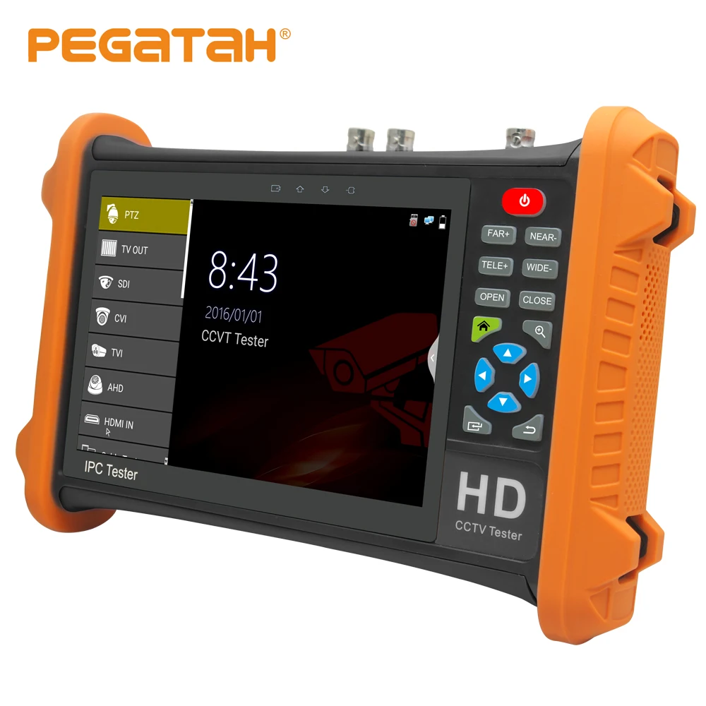 7 дюймов 8MP TVI CVI 5MP AHD 2MP SDI CCTV тестер аналоговых камер Поддержка HDMI/аудио вход/выход