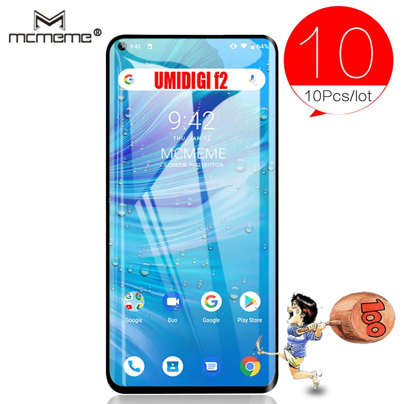 10 шт полное покрытие экрана протектор для UMIDIGI F2 закаленное стекло на UMI F 2