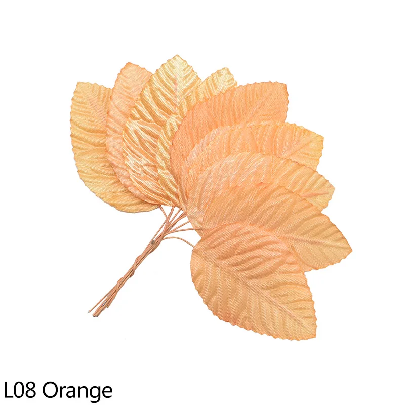 L08 40/100/200 шт Искусственные розовые листья Пластик шелк Leafe украшение на свадьбу День рождения, подарок на Рождество, украшение из искусственных цветов для DIY ВЕНОК для дома украшения - Цвет: L08