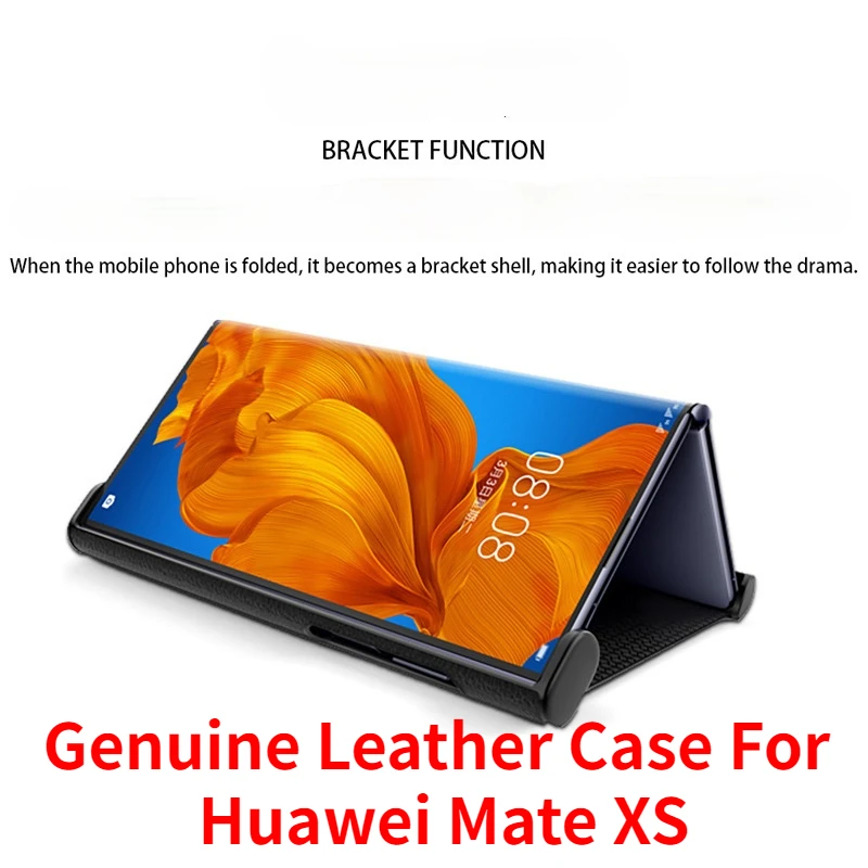 

High Quality Plain Genuine Leather Back Case For Huawei Mate XS Case For Huawei MateXS Case For Mate XS 5G Case