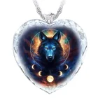 Новинка 2021, уникальное ожерелье в скандинавском стиле с вольком, модное женское ожерелье с подвеской в виде волка с кристаллом кабошона