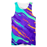 ifpd eu size funny colorful stripes 3d colorful print tank tops men sleeveless shirt fitness bodybuilding vest harajuku 6xl