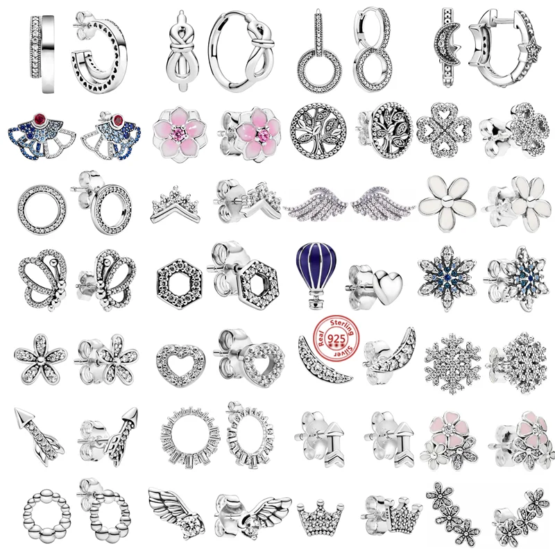 Женские круглые серьги из серебра 925 пробы с фианитами | Украшения и аксессуары