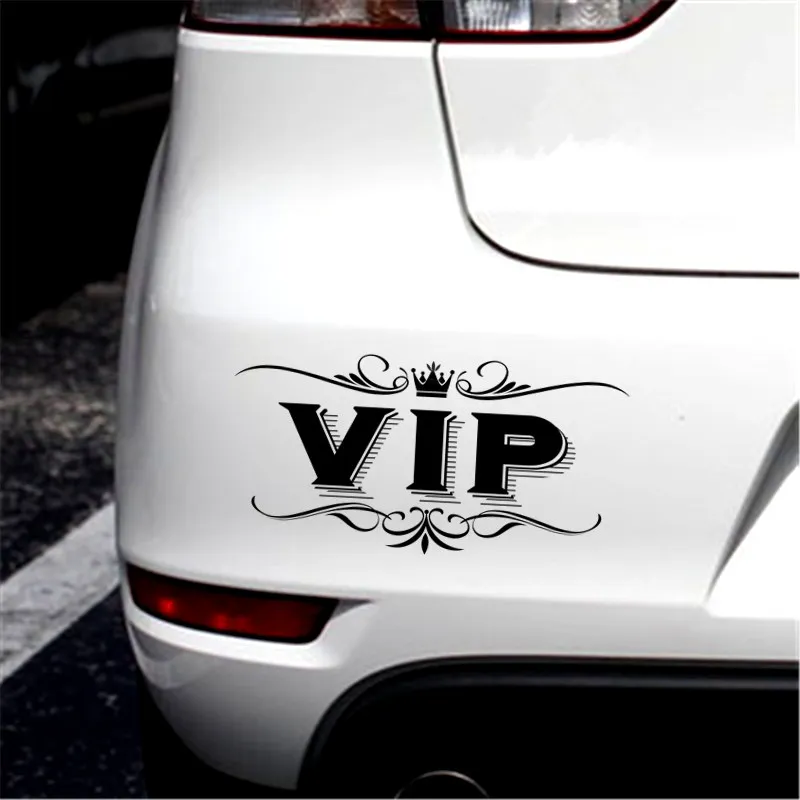 

Stylish Crown VIP Car Sticker Accessories Car Styling Decal Vinyl Car Window Cover Scratches Waterproof PVC 15cmx7cm