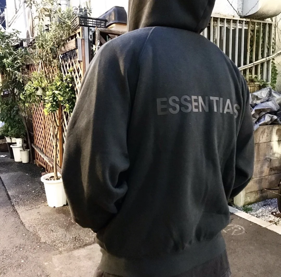 

2020FW Men's High Street Essentials Logo Reflective Women Men Thick Zip Hoodies Sweatshirt Oversized Men Cotton Hoodie Pullover