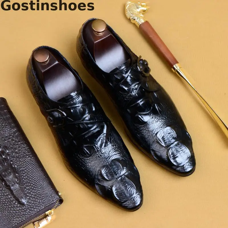 Роскошные Мужские модельные туфли обувь из натуральной кожи для мужчин Туфли