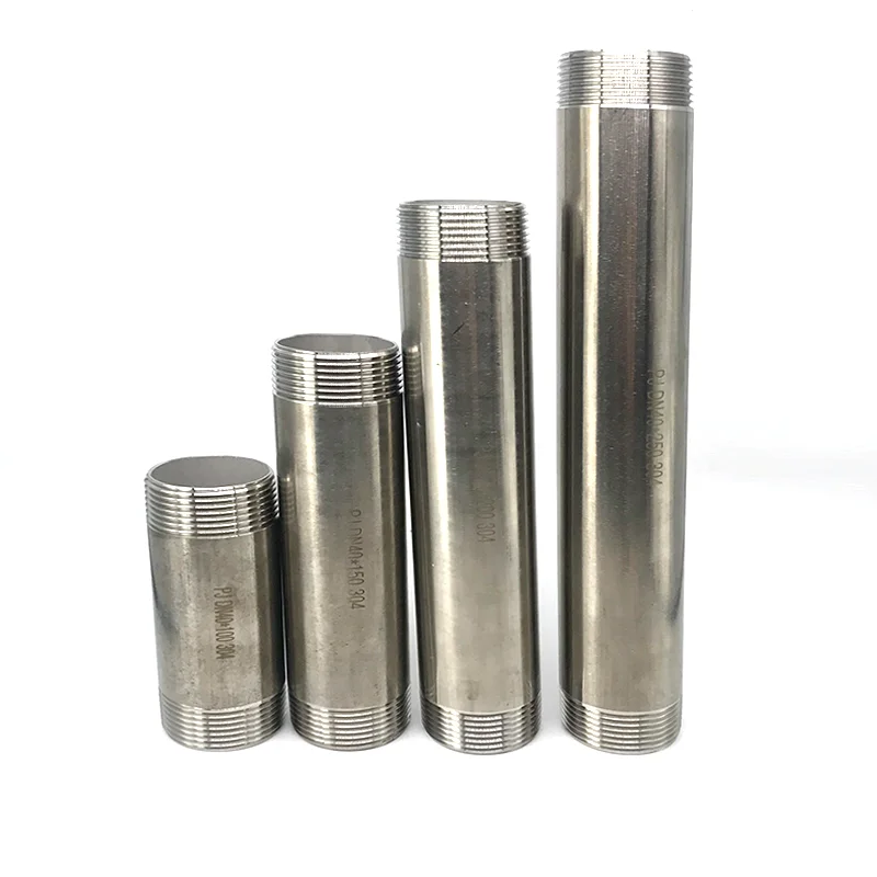 1pcs 1/8" 1/4" 3/8" 1/2" length100mm BSP Male Thread Long Nipple 304 Stainless Steel Pipe Fitting Connector Adapter |