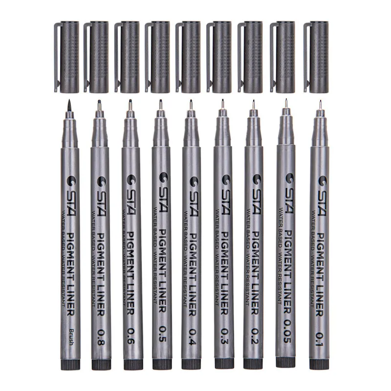 1 шт. черный Ручка Pigma Micron Водонепроницаемый рисованной эскиз конструкции иглы