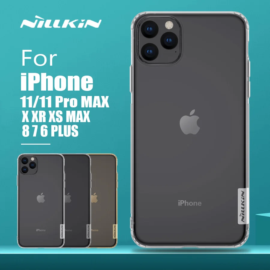 Для iPhone 11 Pro Max X XR XS Max чехол Nillkin мягкий тонкий из ТПУ чехол для телефона Силиконовая задняя крышка для iPhone 8 7 6 6s Plus 5S SE чехол