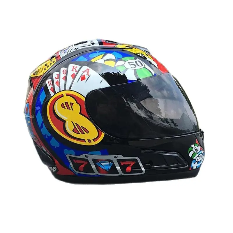 Мотоциклетный шлем на все лицо защитный для езды мотоцикле и велосипеде по