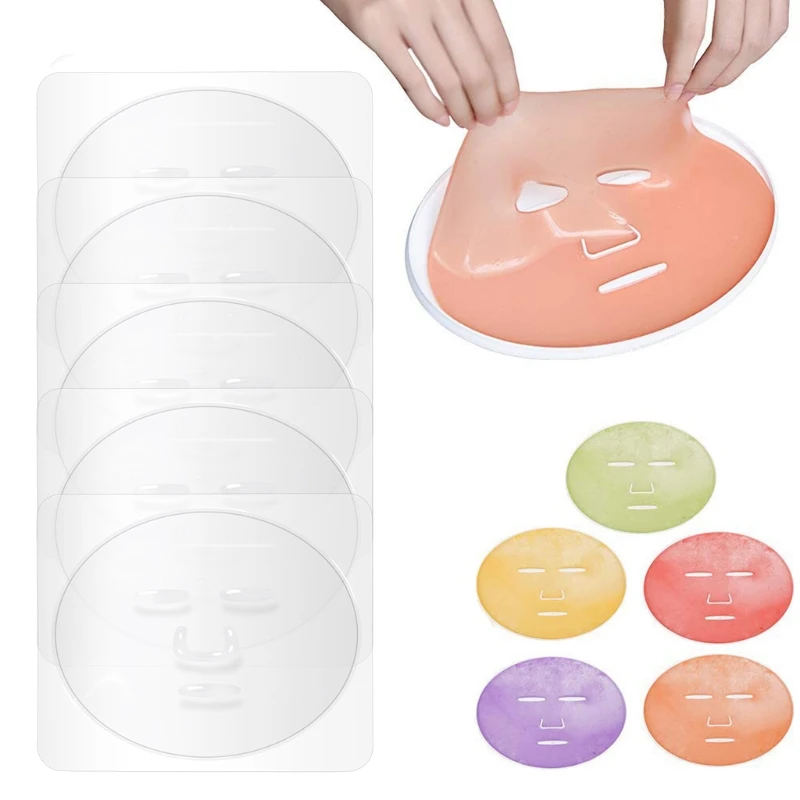 

5Pcs DIY Facial Mask Mold Tray Plate Transparent PVC Fruit Vegetable Seaweed Mud Skin Care Beauty Salon Makeup Tool