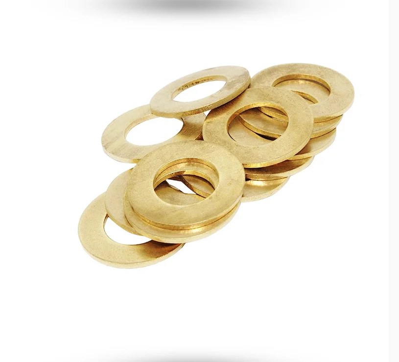 20/100pcs M2 M2.5 M3 M4 M5 M6 M8 M10 M12 GB97 DIN125 Solid Brass Copper Flat Washer Plain Gasket Pad High Quality | Обустройство дома