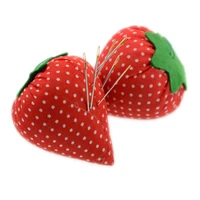 5pcs kawaii strawberry shaped diy craft needle pin cushion holder sewing kit pincushions pin cushion home sewing supplies
