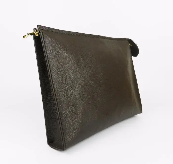 

New Travel Toiletry Pouch 26 cm Protection Makeup Zopper Bags Clutch Women Genuine Leather Waterproof Cosmetic Bags For Women