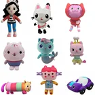 Большой размер 40 см Новый Габби кукольный домик плюшевая игрушка меркэт Мультяшные мягкие животные фиолетовая Русалка Кот плюшевые куклы Детские подарки на день рождения