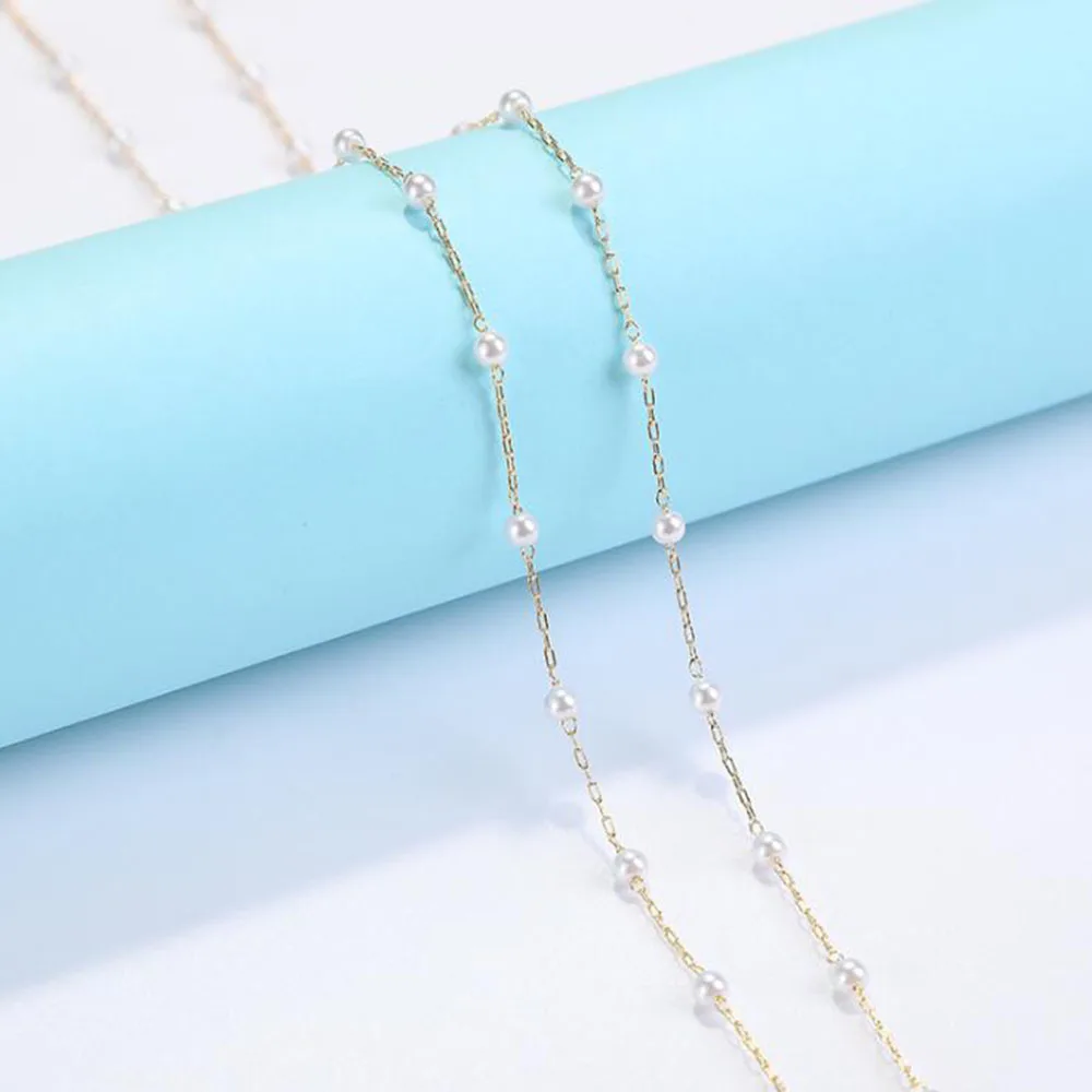 

Sunglasses Masking Chains For Women Multiple Pearl Crystal Eyeglasses Chains 2021 New Fashion Jewelry Wholesale Anti-lost