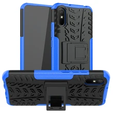 For Xiaomi Redmi 9A Case Cover Anti-knock Bumper Heavy Duty Armor Stand Back Cover Redmi 9 A Prime Silicone Phone Case Redmi 9A