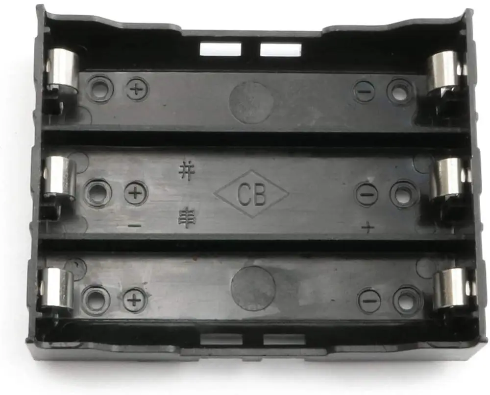 50шт/лот 3 слота 18650 батарейный ящик для хранения пластиковый держатель для аккумуляторов DIY 3X3.7V контейнер с контактами для пайки оптом.