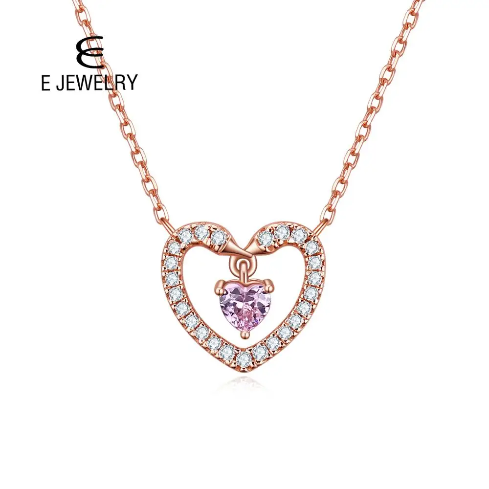 E Jewelry ожерелье из стерлингового серебра 925 пробы цепочка циркон лебедь сердце