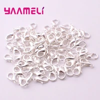 free shipping 100pcs solid 925 sterling silver jewelry findings lobster clasp hooks for necklace bracelet accessories