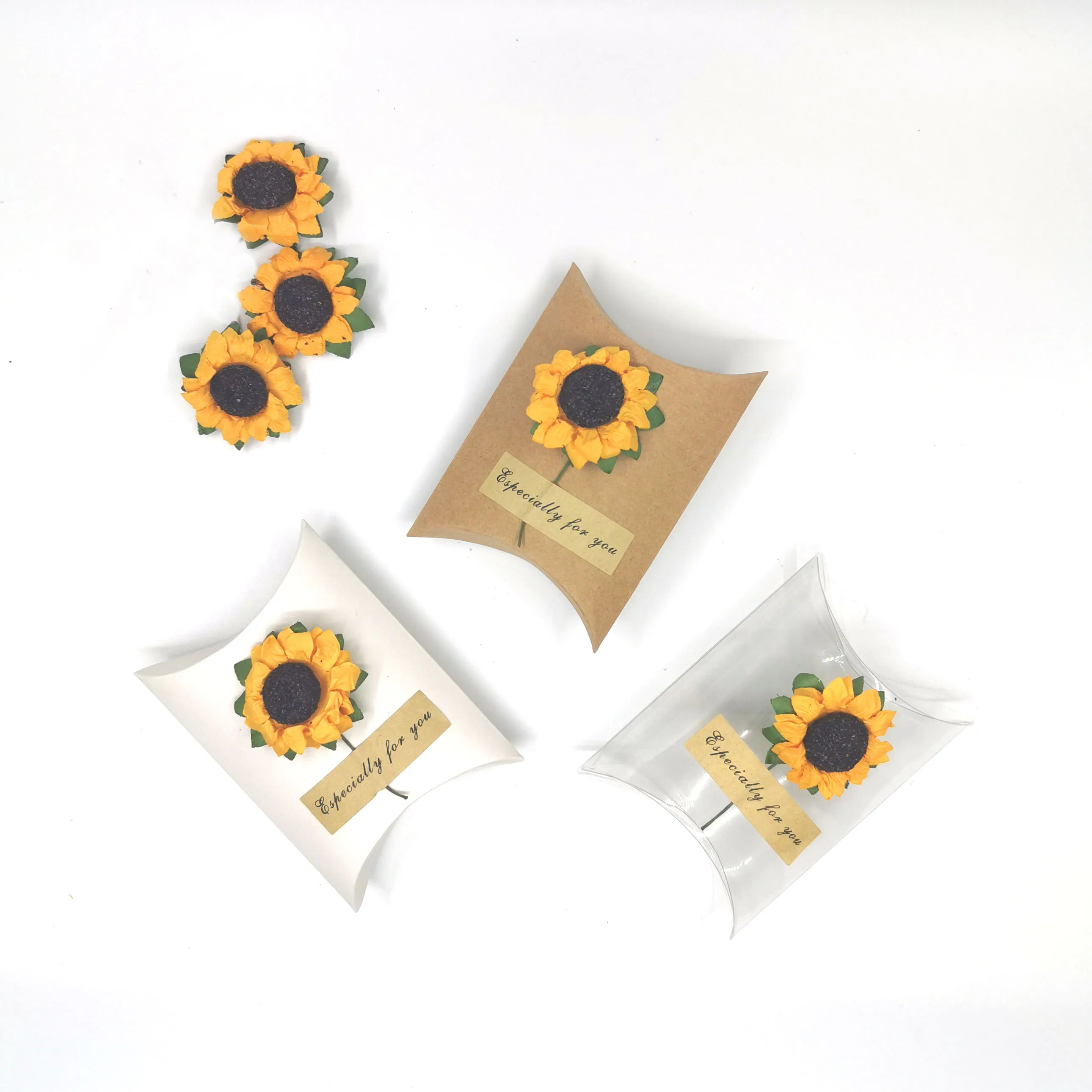 50 шт. в форме подушки конфетная коробка сумка крафт бумага милые свадебные