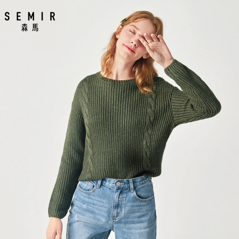 SEMIR свитер для женщин 2019 зимний костюм девочек комплект из платья с круглым
