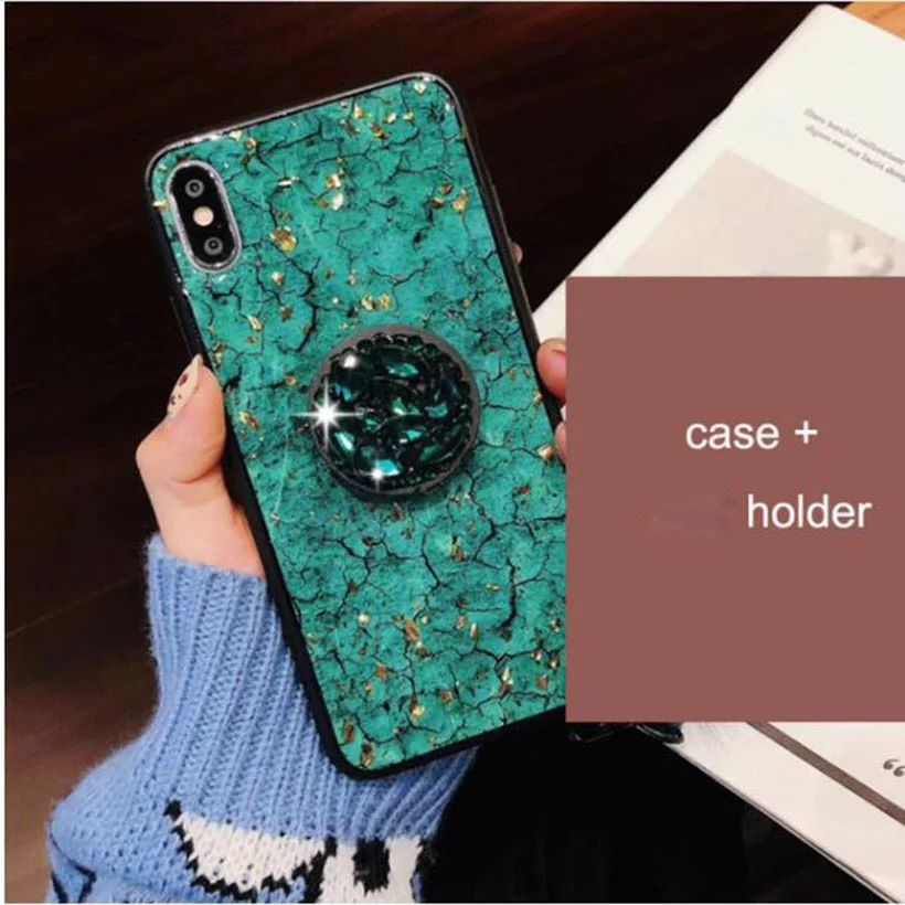 Green-Holder Чехол для samsung Galaxy A7 A6 плюс A8 A9 Star Lite A9S A5 A2 Core A20E A50 A70 A40 A30 A20 A10 A10S A20S держатель крышки - Цвет: Green-Holder