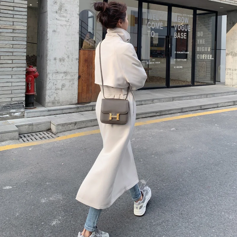 

LANMREM Women's Long Windbreaker Autumn Winter Korean Version Classic Loose Fit Fashion Tide Summer 2021 New Arrival 2K2249