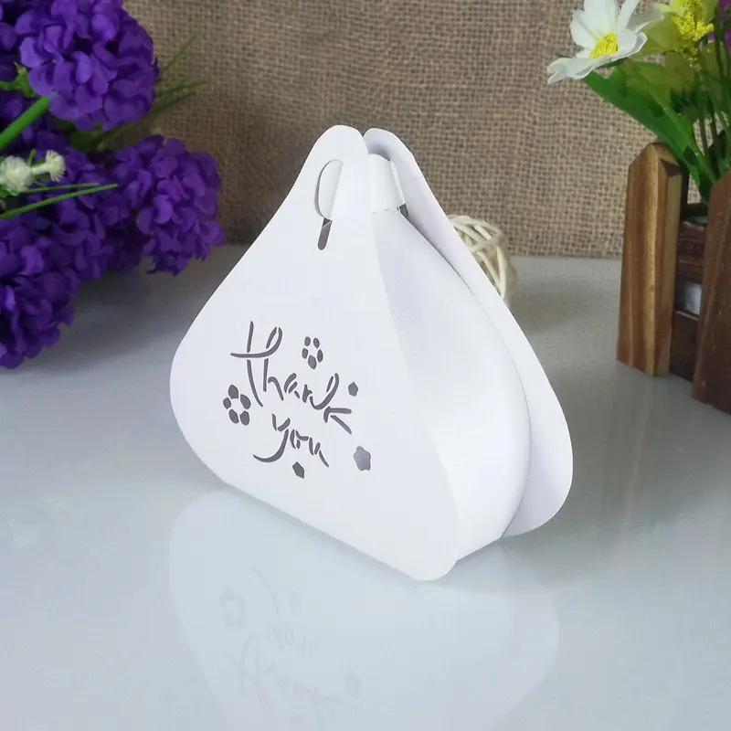 50 шт. лазерная резка персикового цвета конфеты коробки Рождественский подарок