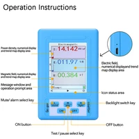 br 9a portable electromagnetic radiation detector emf meter high accuracy professional radiation dosimeter monitor tester