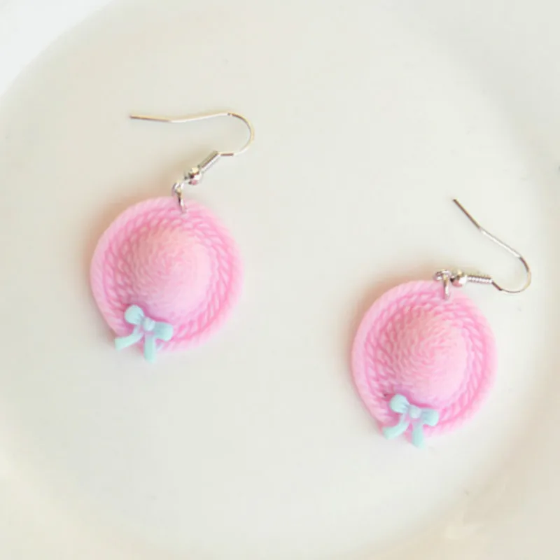 2019 Новая красочная милая шляпа для конфет серьги женщин девушка Корейская