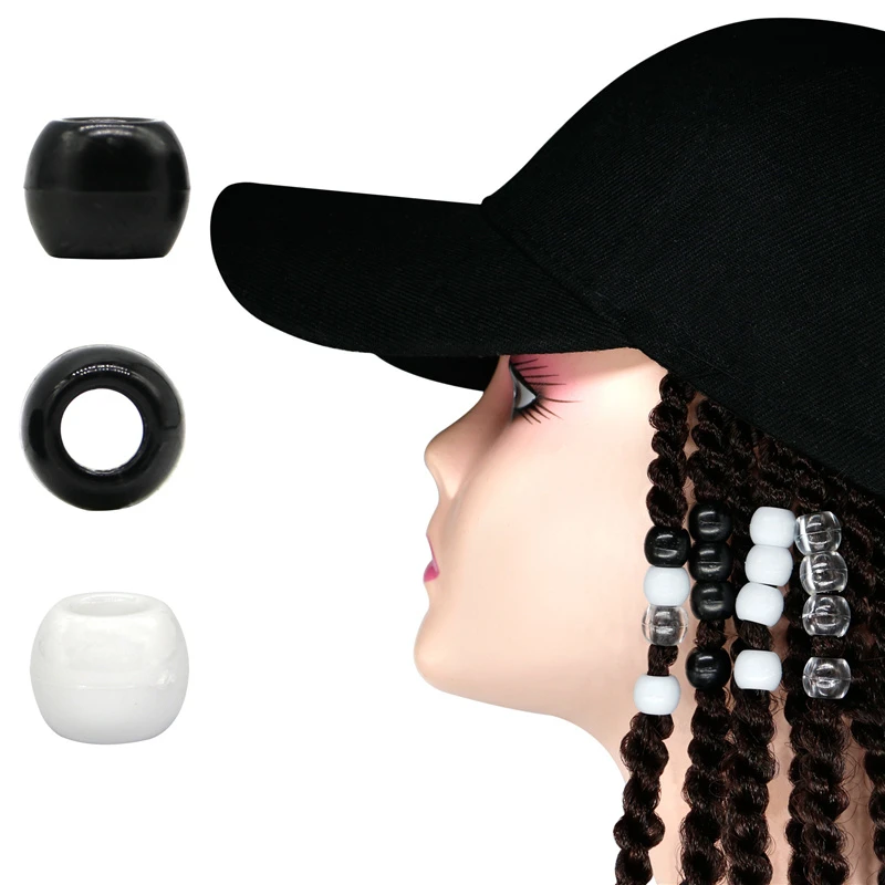 

100PCS Hair Braid Beads Antique Dreads Decoration Pendants Clear