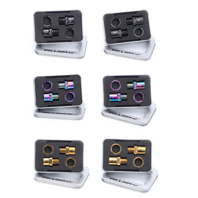 

Titanium Ti Bike Pedal Axle Extender Bicycle Pedal Extension Bolts Spacers 16mm 20mm MTB Road Bicycle Pedals Set N58B