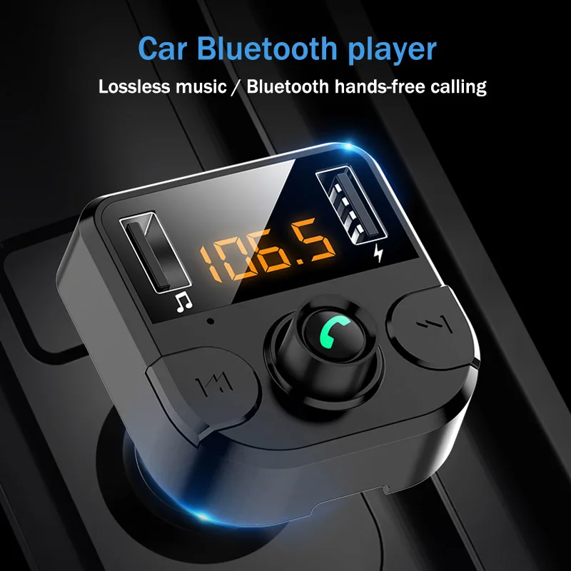 Fm передатчик JaJaBor fm модулятор Bluetooth автомобильный комплект MP3 музыкальный плеер 5 0