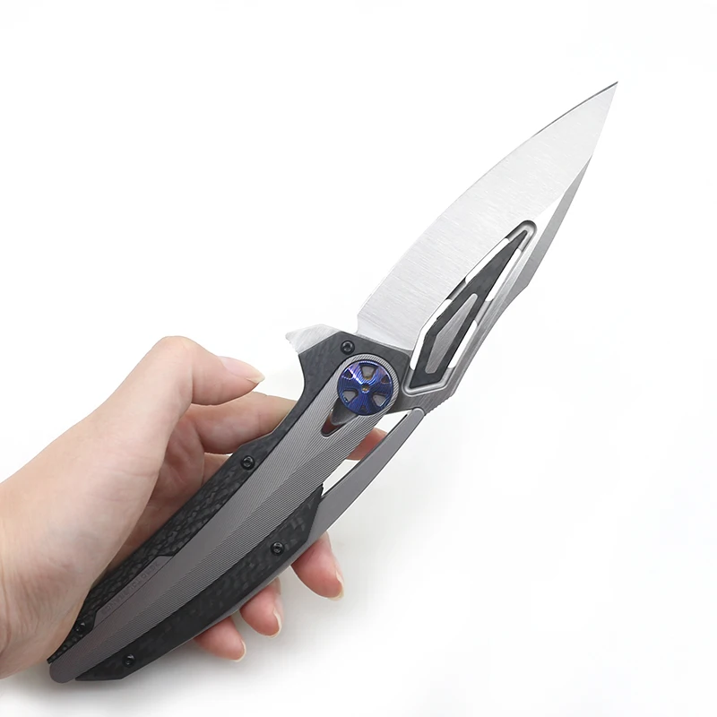 Волшебный складной нож ZT0999, KVT подшипник M390, лезвие CF+ титановая ручка, походные охотничьи ножи для выживания, инструмент для повседневного использования