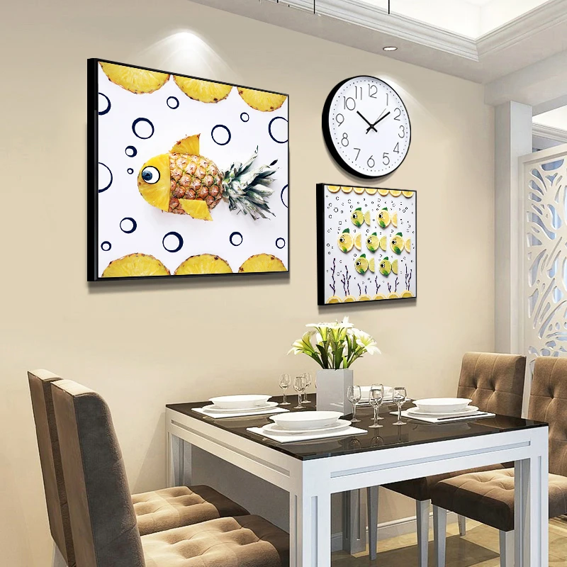 

Wall Art Picture Modern Creatively Abstract Fruit Kitchen Decor Canvas Print Painting Poster POP for Dining Room Home Decoration