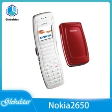 Nokia 2650 Refurbished Original Unlocked Nokia 2650 Flip 1.2 GSM mobile phone 2G phone with one year warranty free shipping