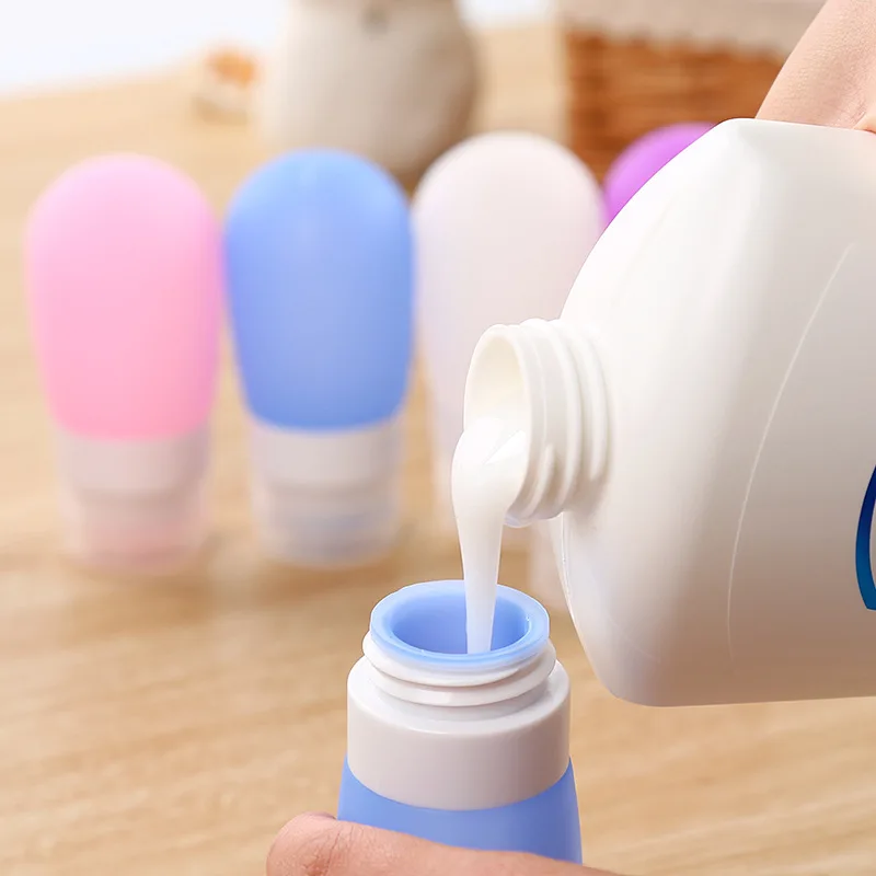 Портативная силиконовая многоразовая бутылка пустые дорожные косметические