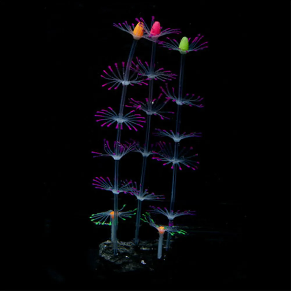 Украшение для аквариума украшение морского силиконовое светящееся