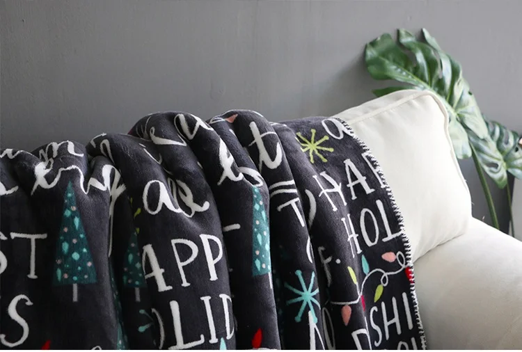 Двухслойное теплое плотное рождественское одеяло в виде совы пледы на диван кровать покрывало s 127*152