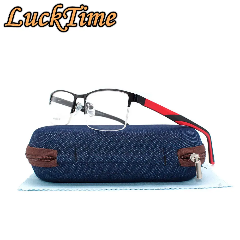 LuckTime Ретро квадратные Сплав Мужские очки оправа Модные металлические для