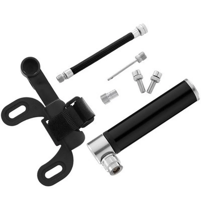 

1 Pcs Mini Aluminum Alloy Inflator Bicycle Inflator Bicycle Portable High Pressure Inflator Basketball Football Riding Equipment