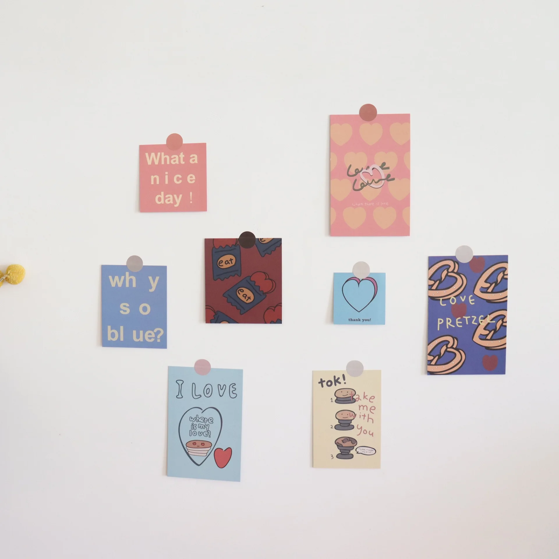 8 листов Набор открыток для торта на день рождения цветная креативная английская