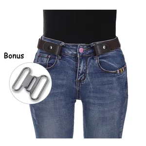 Регулируемый эластичный пояс без пряжки, нескользящий простой эластичный пояс для женщин и мужчин, брюки, одежда