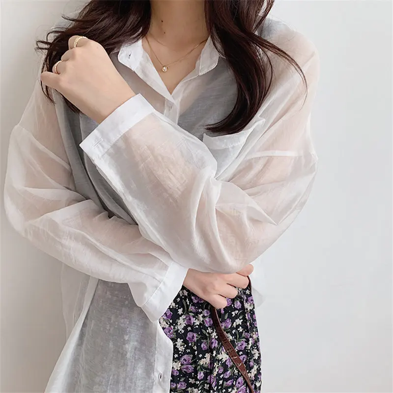 

HziriP 2020 Minimalist Chic Thin Solid Free Summer All Match Large Size Hot Fresh Loose High Quality Stylish New Casual Shirts