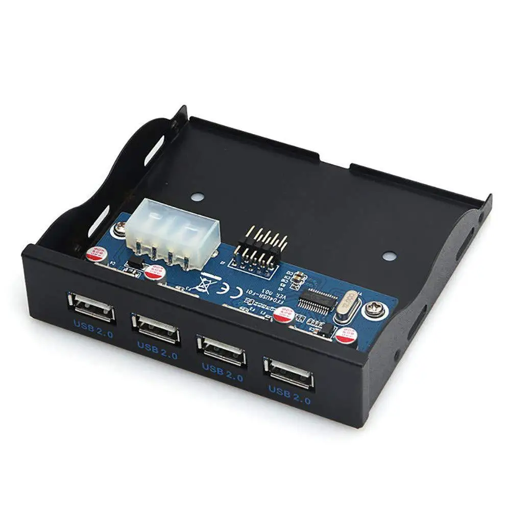 USB 3 0 4 портовый 5 дюймовый металлический флоппи накопитель передняя панель с